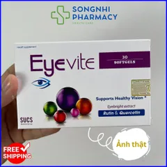 Viên Uống Bổ Mắt Eyevite - Hộp 30 Viên Nang Mềm Từ Cao Cây Sáng Mắt - Tăng Cường Sức Khỏe Mắt Hàng Chính Hãng