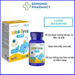 Viên Nhai Bổ Mắt Vita-Eyes Kids 60 Viên - Tăng Cường Thị Lực, Bảo Vệ Mắt Cho Trẻ Em - Sản Phẩm Sức Khỏe Hàng Ba Lan