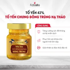 Yến Sào Fobenest Đông Trùng Hạ Thảo 42% - Lọ 70ml Hỗ Trợ Sức Khỏe, Sản Phẩm Thiên Nhiên, Tăng Cường Đề Kháng