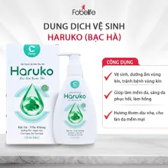 Dung Dịch Vệ Sinh Phụ Nữ Haruko 100ml - Kháng Khuẩn, Ngăn Mùi 24h, Hương Bạc Hà Tươi Mát, Dành Cho Bà Bầu và Sau Sinh
