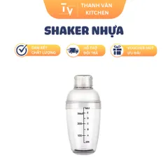 Shaker Nhựa Có Định Lượng Pha Chế - Dụng Cụ Nhà Bếp Đa Dạng Dung Tích 350ml, 530ml, 700ml, 1000ml (TV412)