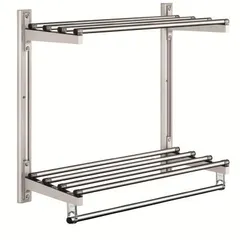 Giá để đồ gắn tường 2 tầng Wellex ALB2060, nhôm inox cao cấp, tiện lợi cho không gian sống, chịu tải 30kg/tầng, hàng Hàn Quốc