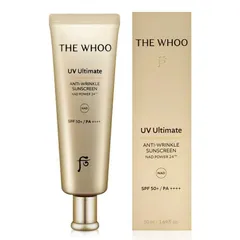 Kem Chống Nắng Whoo UV Ultimate Anti-Wrinkle - SPF50+ PA++++ 75ml - Dưỡng Trắng, Chống Lão Hóa, Phục Hồi Da, Hàn Quốc