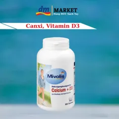 Viên uống Mivolis Canxi + D3 hỗ trợ xương khớp, 300 viên - Sản phẩm chính hãng từ Đức