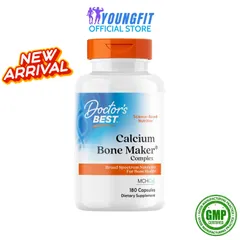 Viên Uống Calcium Bone Maker Doctor's Best Hỗ Trợ Sức Khoẻ Xương Khớp Tăng Cường Mật Độ Xương (Hộp 180 viên) - YoungFit