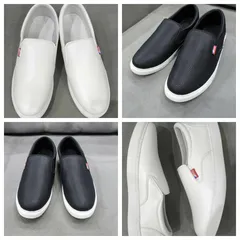 Giày Sneaker Lười Nam Đen/Trắng Da PU Thời Trang Mới - Dễ Phối Đồ, Kiểu Dáng Lịch Lãm, Thoải Mái Cho Mùa Hè