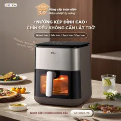 Nồi Chiên Không Dầu Bear 6L AF-5H20J75 - Công Suất 2100W, Chức Năng Nêm Nếm Độc Đáo, Tiện Lợi Cho Gia Đình 4-6 Người