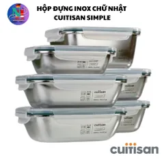 Hộp Đựng Thực Phẩm Inox Cuitisan Simple - An Toàn, Đa Năng, Không Nhựa, Nhiều Kích Thước, Chịu Nhiệt, Chống Tràn, Made in Korea