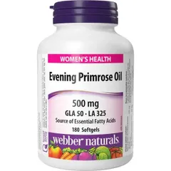 Viên Uống Tinh Dầu Hoa Anh Thảo Webber Naturals Evening Primrose Oil (180 Viên) - Hỗ Trợ Cân Bằng Nội Tiết Tố Nữ, Giảm Mụn Ẩn, Tăng Cường Sức Khỏe