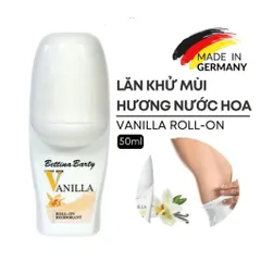 Lăn Khử Mùi Nữ Bettina Barty Vanilla 50ml - Khử Mùi Hiệu Quả, Hương Vanila Ngọt Ngào, Lưu Hương Suốt 48 Giờ