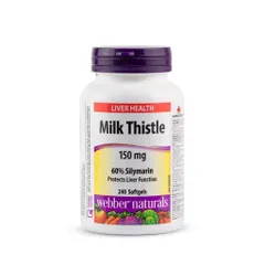 Viên Uống Hỗ Trợ Gan Webber Naturals Milk Thistle 150mg (240 viên) - Thải Độc và Bảo Vệ Sức Khỏe Gan Tối Ưu