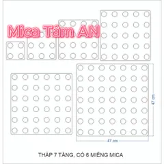 Tấm Mica Thay Thế Tháp Nước 7 Tầng & 9 Tầng Chất Lượng Cao - Dày 3mm, Trong Suốt, Bảo Vệ Chống Xước, Dụng Cụ Tiện Ích