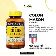 Thuốc Làm Sạch Đại Tràng Colon Herbal Cleanser 100 Viên - Tăng Cường Sức Khỏe Đường Tiêu Hóa - Hàng Mỹ Chính Hãng