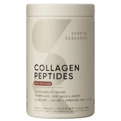 Bột uống Collagen Peptides Dark Chocolate 640g Sports Research [Hàng Mỹ]