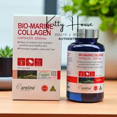 Viên uống bổ sung Careline Bio Marine Collagen 60 viên - Collagen từ da cá biển, hỗ trợ làm đẹp da, chống lão hóa, cải thiện tóc và móng khỏe.