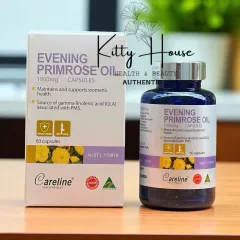 Viên uống tinh dầu hoa anh thảo Careline 1000mg - Hỗ trợ cân bằng nội tiết, đẹp da và sức khỏe tổng thể - 60 viên