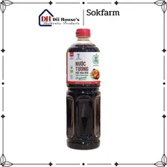 Nước Tương Mật Hoa Dừa Organic Sokfarm - Nguyên Bản, 100% Hữu Cơ, 86% Mật Hoa Dừa & Muối Biển Tự Nhiên - Tiêu Chuẩn Xuất Khẩu Mỹ, Châu Âu