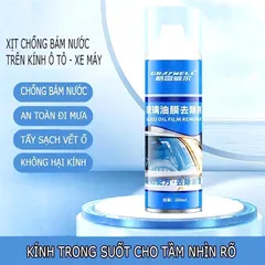 Xịt Rửa Kính Ô Tô, Xe Máy 330ml - Loại Bỏ Vết Ố Vàng, Dầu và Cặn Canxi - Sạch Bóng Tăng Tầm Nhìn An Toàn
