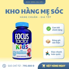 Kẹo Nhai Focus Factor For Kids 150 Viên - Bổ Não, Tăng Trí Nhớ Với Vitamin Berry Blast - Sản Phẩm Mỹ Chính Hãng Cho Trẻ Từ 4 Tuổi