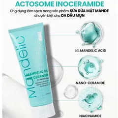MD CARE Sữa Rửa Mặt Mandelic 5% - Gel Dịu Nhẹ Cấp Ẩm, Làm Sạch Lỗ Chân Lông, Giảm Mụn, Tẩy Tế Bào Chết Cho Da Rạng Rỡ 200ml