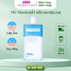 Nước Tẩy Trang Mắt & Môi Maybelline Eye & Lip Makeup Remover 150ml - Sạch Sâu, Dịu Nhẹ Cho Da Nhạy Cảm - Hàng Chính Hãng