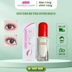 Keo Dán Mi THE GIVER II 5ml - Gắn Mi Chùm Mi Gân Siêu Chắc, Không Cộm Mắt, Hiệu Ứng Tự Nhiên - Sản Phẩm Trang Điểm Thời Thượng