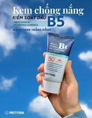 Kem Chống Nắng Kiềm Dầu Pretty Skin Hydra B5 Exosome SPF 50+ PA++++ 50ml - Bảo Vệ Da, Kiểm Soát Dầu, Dưỡng Ẩm Tối Ưu