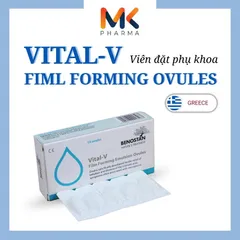 Viên Đặt Vùng Kín VITAL-V - Dưỡng Ẩm Sâu, Phục Hồi Niêm Mạc, Giảm Ngứa và Kích Ứng - Hỗ Trợ Sức Khỏe Phụ Nữ