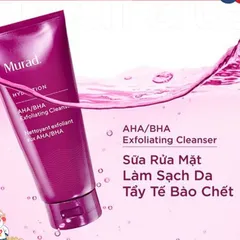 Sữa Rửa Mặt Tẩy Tế Bào Chết Murad AHA BHA - Làm Sạch Da, Giảm Mụn, Dầu Nhờn, Làm Sáng Mịn Da - Sản Phẩm Chăm Sóc Da Chất Lượng Cao
