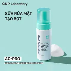 CNP AC-Pro Bubble Foam Cleanser 150ml - Sữa Rửa Mặt Dạng Bọt Làm Sạch Sâu, Giảm Mụn, Thích Hợp Với Da Nhạy Cảm