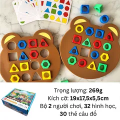 Bộ Đồ Chơi Xếp Hình Thông Minh Gấu Nhỏ - Hỗ Trợ Phát Triển Trí Tuệ và Tăng Cường Phản Xạ Cho Bé 2 Người Chơi