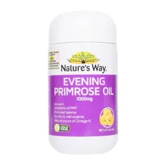 Dầu Hoa Anh Thảo Nature's Way Evening Primrose Oil 1000mg - Bổ sung GLA 60 Viên Cân Bằng Nội Tiết Nữ và Làm Đẹp Da
