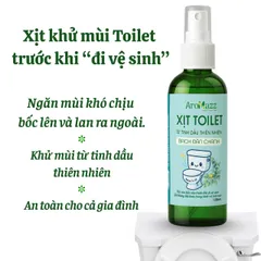 Xịt Khử Mùi Toilet AroMazz 120ml - Tinh Dầu Thiên Nhiên, Giúp Không Còn Mùi Hôi Khi Đi Vệ Sinh, Thoải Mái Như Spa Mini