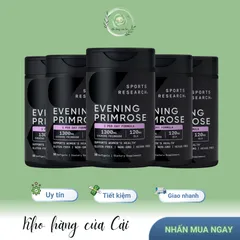 Tinh Dầu Hoa Anh Thảo Sports Research 1300mg - 90 Viên - Hỗ Trợ Cân Bằng Nội Tiết, Làm Đẹp Da, Giảm Khó Chịu PMS - Chính Hãng Mỹ