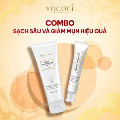 Combo Chăm Sóc Da Ngừa Mụn Yococi - Sữa Rửa Mặt 100ml & Gel Chấm Mụn 15g Cho Da Sáng Mịn, Giảm Sưng Viêm