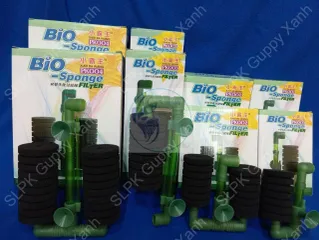 Lọc Sủi Vi Sinh Bio-Sponge PK001 - PK002 - PK003 - PK004 Cho Hồ Cá và Tép Cảnh - Giúp Nước Trong Sạch, Bảo Vệ Sinh Thái Aquatic