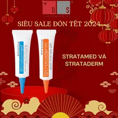 Combo Gel Silicone Strataderm & Stratamed cho vết thương hở, hỗ trợ ngăn ngừa sẹo xấu, làm mềm và phẳng vết sẹo, hiệu quả cao.