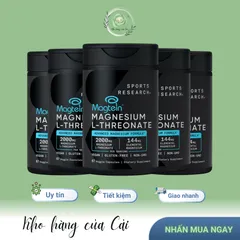 Magtein Magnesium L-Threonate 2000mg - Hỗ Trợ Não Bộ, Cải Thiện Trí Nhớ, Giảm Căng Thẳng - Sản Phẩm Sports Research Mỹ