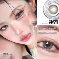 Kính giãn tròng xám 0-8 độ Capricorn N'Rosa - Lens cao cấp Angel Eyes, thiết kế sang trọng, chống khô rát, an toàn cho mắt.