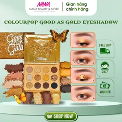 Bảng Phấn Mắt Colourpop Good As Gold 12 Ô - Palette Phấn Trang Điểm Sắc Vàng Lấp Lánh 8.1gr Dành Cho Những Dịp Lễ Hội