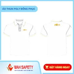 Áo thun Polo đồng phục công ty - Vải thun poly bền, chống nhăn, giữ màu tốt, nhận may in thêu theo yêu cầu