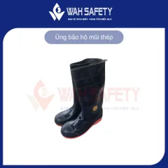 Ủng bảo hộ mũi thép chống đinh TQP - An toàn cho người lao động, chống va đập, trơn trượt, chất liệu nhựa PVC, nhiều kích thước