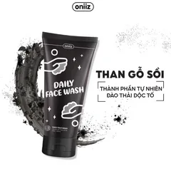 Sữa Rửa Mặt Daily Face Wash - Than Gỗ Sồi Ngừa Mụn Ẩn 100ml, Sạch Da, Cấp Ẩm Cho Da Nhạy Cảm, Chăm Sóc Da Hiệu Quả