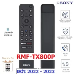 Điều Khiển Remote Tivi Sony RMF-TX800P - Giọng Nói 2022-2023 - Cao Cấp, Phím Bấm Êm, Hàng Mới Tặng Kèm Pin