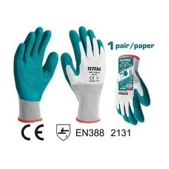 Găng tay cao su Total TSP13106-XL - Dụng cụ bảo hộ cho công nhân, chống bám dính, chịu lực cho công việc nặng, vận chuyển an toàn