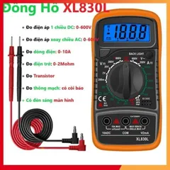 Đồng Hồ Vạn Năng Điện Tử XL830L - Đo Điện Áp DC/AC, Dòng Điện, Điện Trở, Thử Linh Kiện - Thích Hợp Cho Kỹ Thuật Viên, DIY