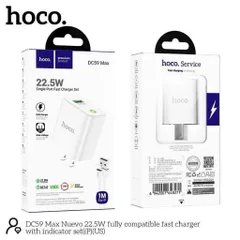 Bộ Sạc Kèm Dây Hoco DC59 Max 22.5W - Sạc Nhanh Cho iPhone và Thiết Bị Di Động Khác, Thiết Kế Gọn Nhẹ, Tiện Lợi