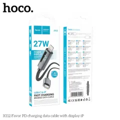 Cáp Sạc Nhanh HOCO X112 C-C - Chuyển Dữ Liệu, Sạc Laptop 60W, Hỗ Trợ 3A Cho Điện Thoại - Thiết Kế Gọn Nhẹ, Màn Hình Hiển Thị Thông Minh