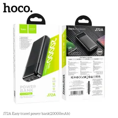 Pin Sạc Dự Phòng Hoco J72A 20000mAh - Sạc Nhanh Micro-USB/Type-C, Đầu Ra USB 2A Kép, Đèn Báo LED, Tiện Lợi Cho Smartphone và Tablet