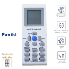 Điều khiển Remote Điều hòa Funiki-4 - Tương thích Model SC SH HSC 1 Chiều 2 Chiều Inverter, Tặng Pin AAA